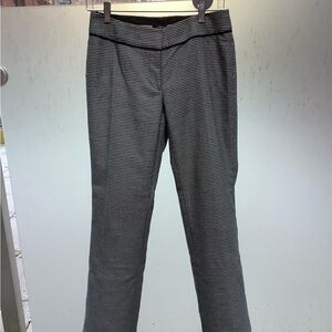 Petite LOFT Julie Black and White Houndstooth Pants